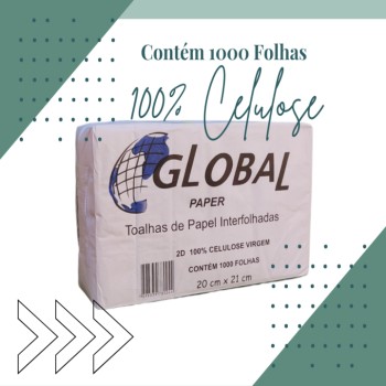 Papel Toalha Interfolha 100 Celulose em Pinheiros